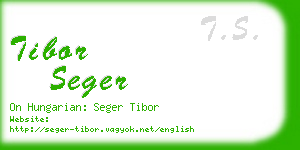 tibor seger business card